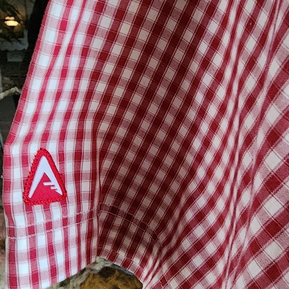 Antigua Red and White Gingham Alabama Button-Down Shirt - Picture 2 of 6